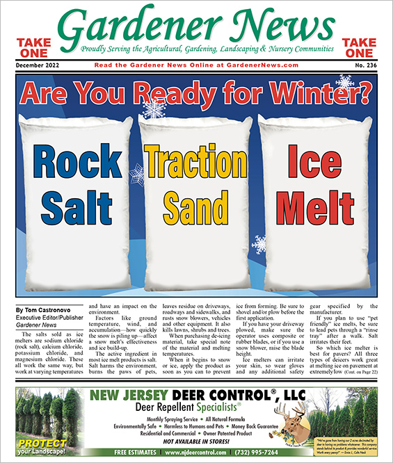 The December 2022 issue of the Gardener News
