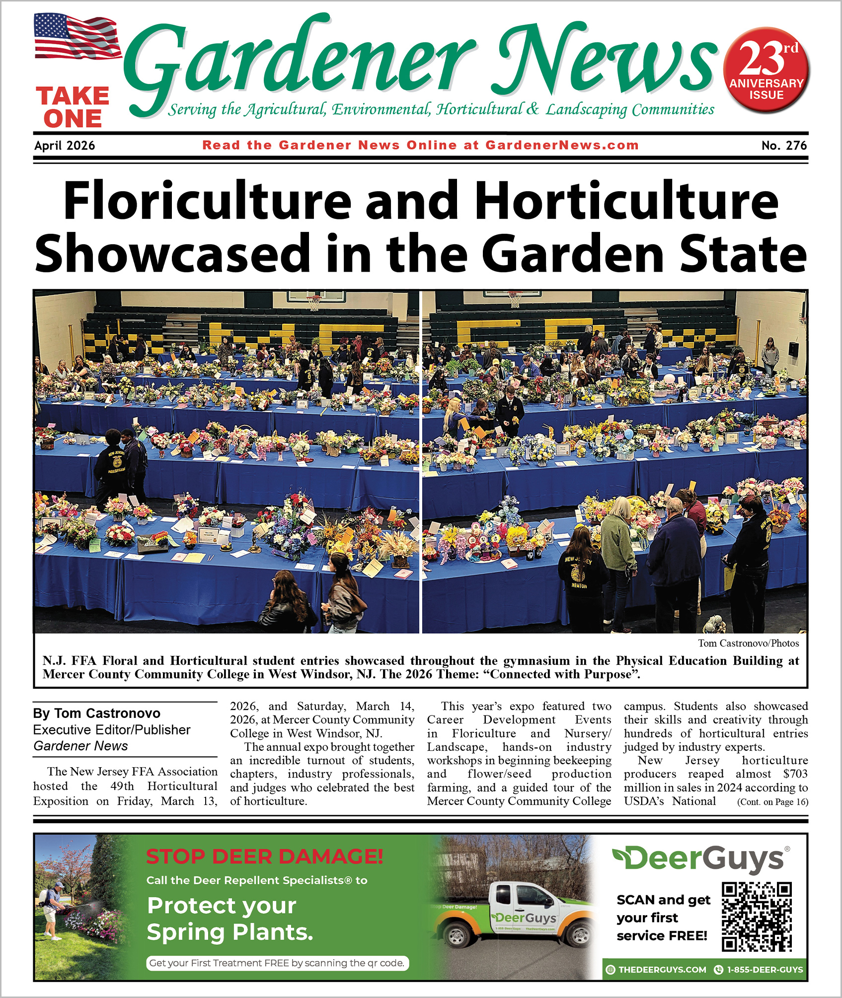 The April 2026 issue of the Gardener News