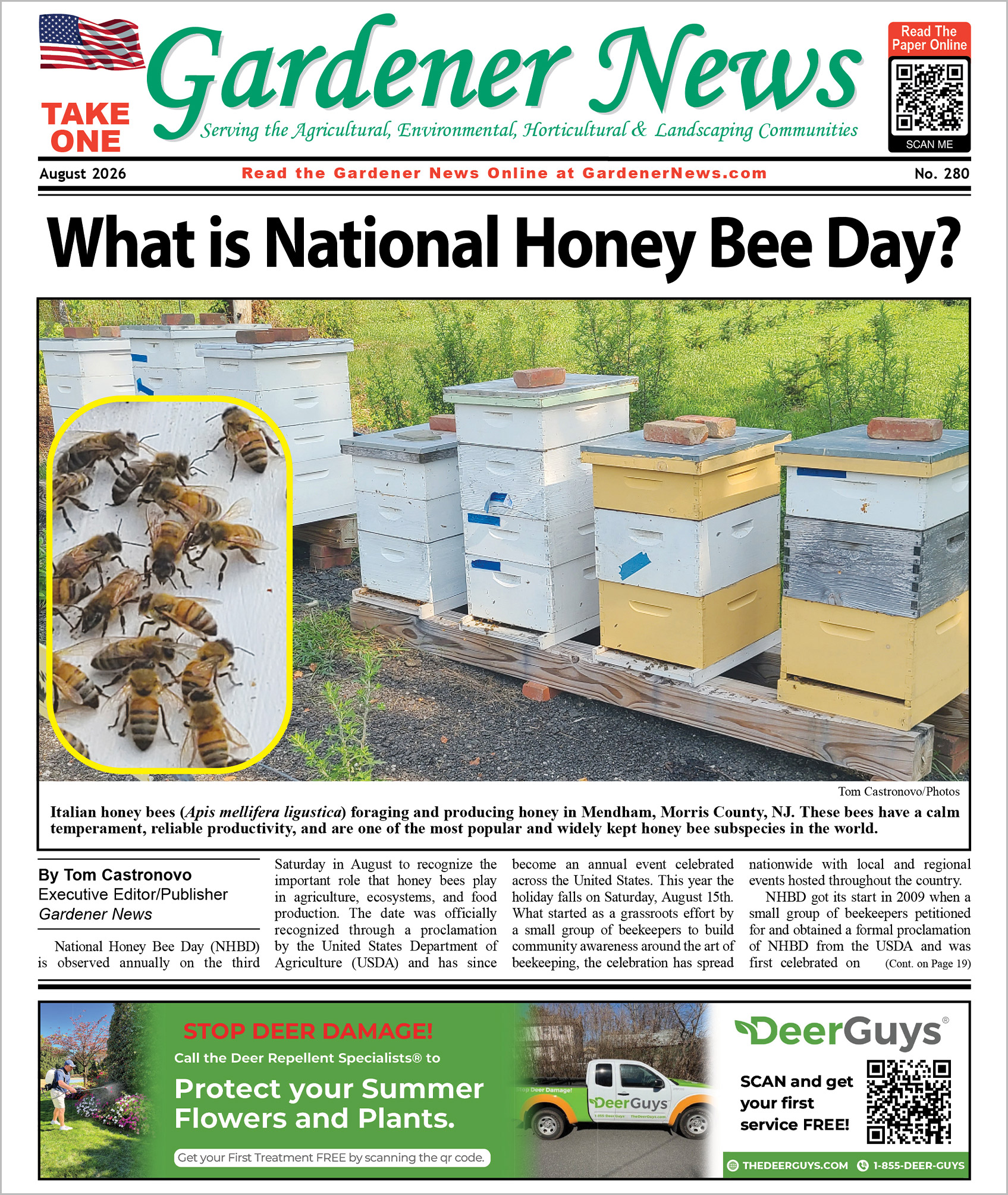 The August 2026 issue of the Gardener News