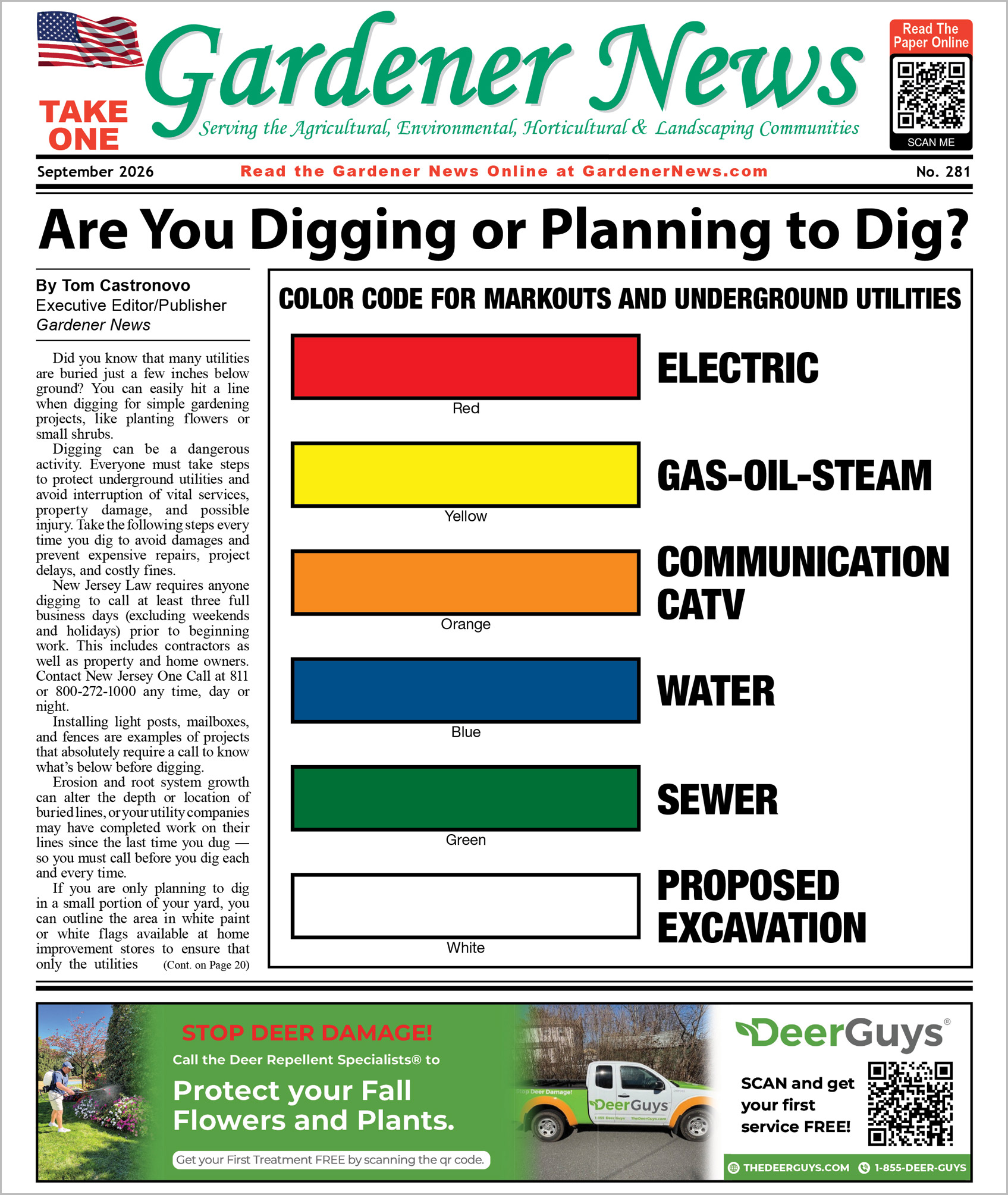 The September 2026 issue of the Gardener News