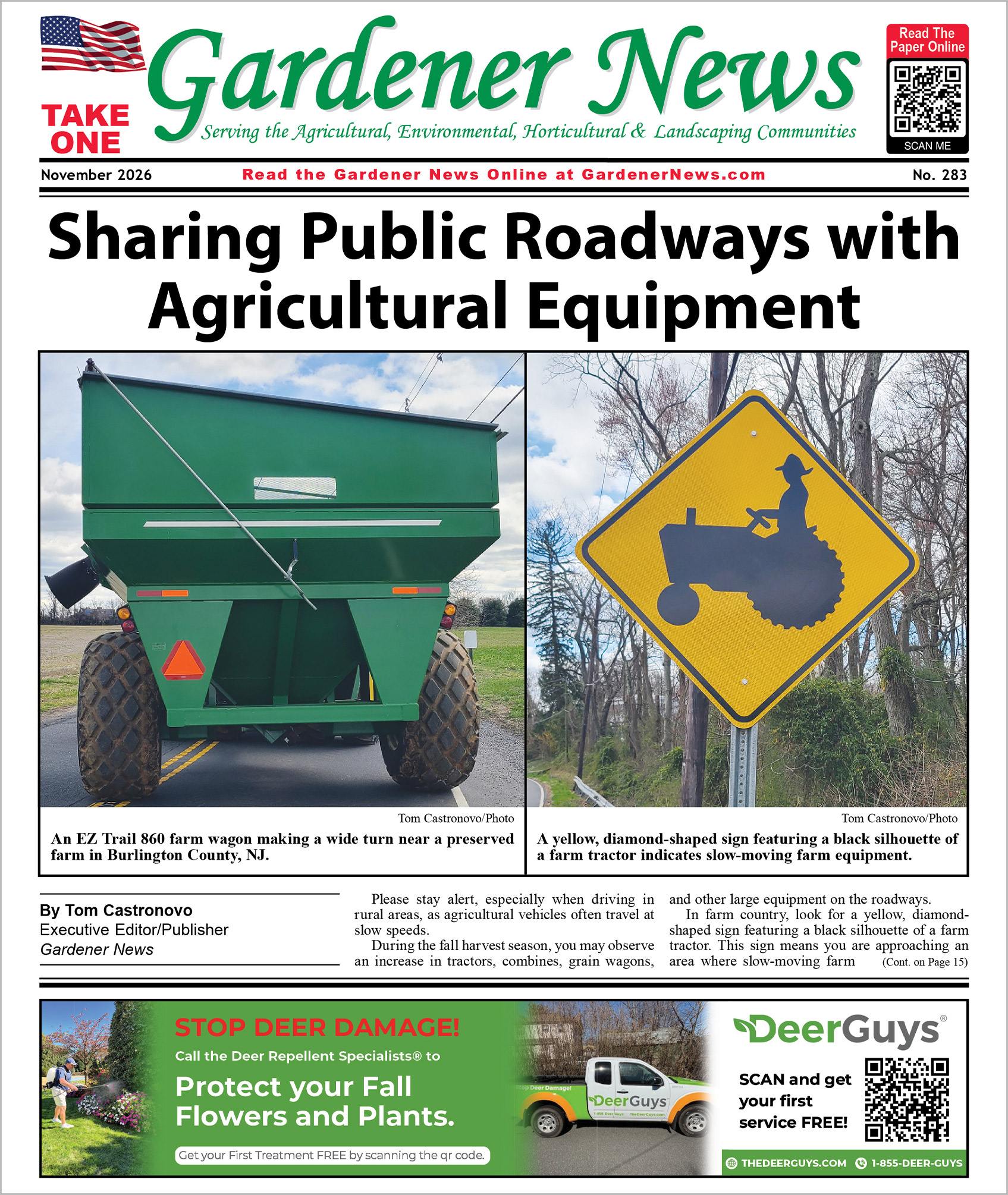 The November 2026 issue of the Gardener News